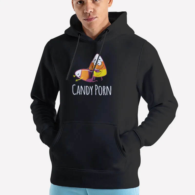 Unisex Hoodie Black Funny I Love Candyporn Shirt
