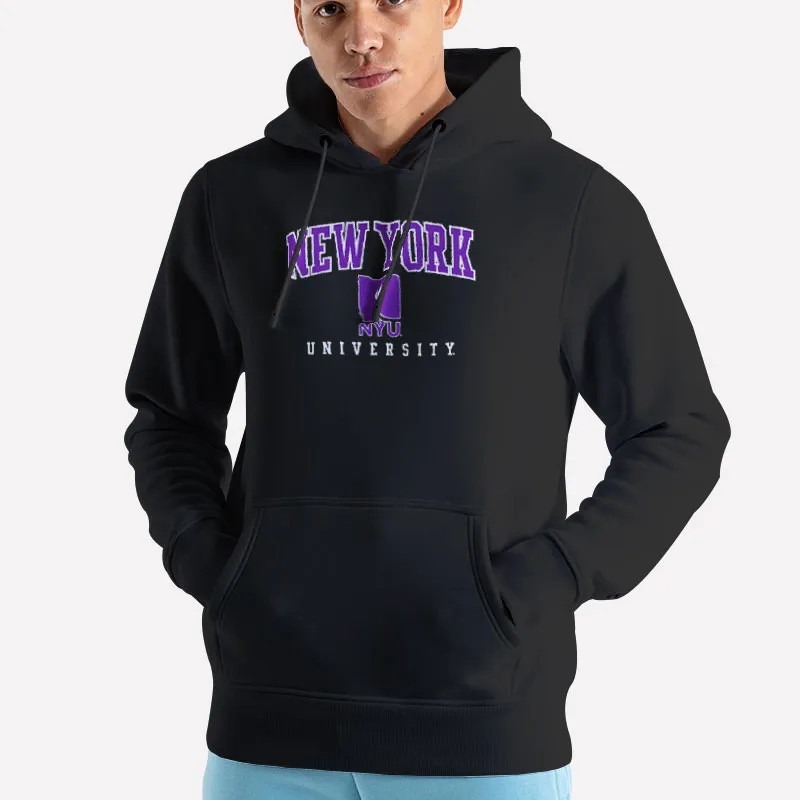 Unisex Hoodie Black Nyu Merch New York University Shirt