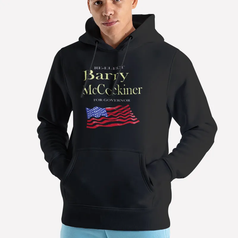 Unisex Hoodie Black Vintage Re Elect Barry Mccockiner Shirt