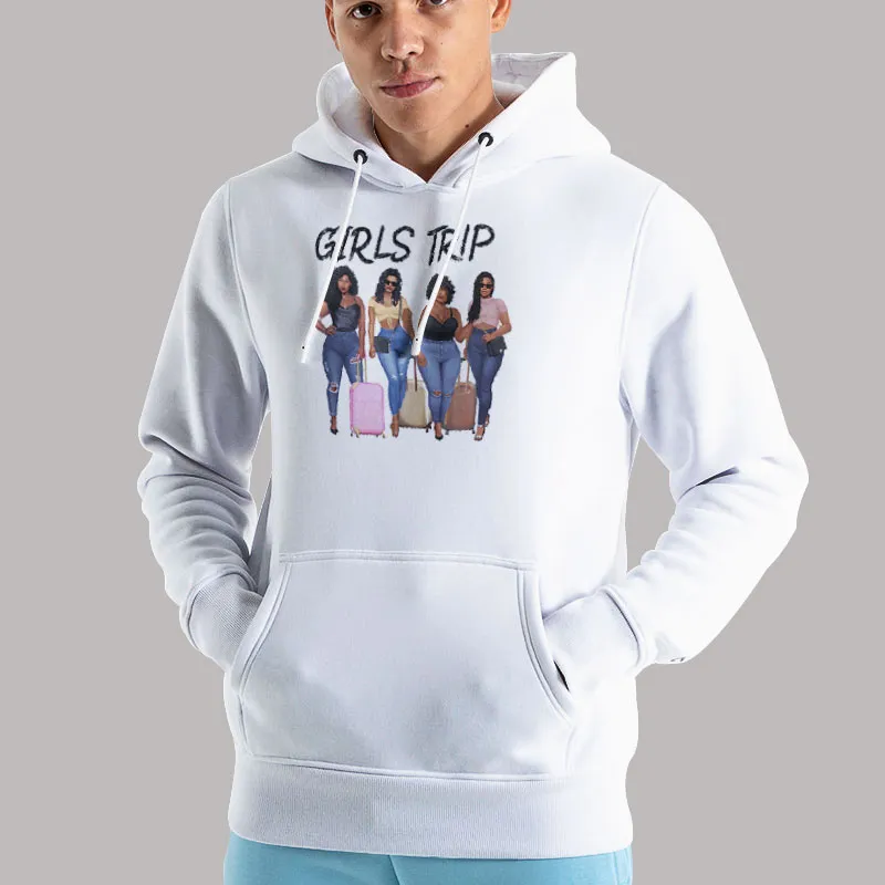 Unisex Hoodie White Inspired Squad Girls Trip Airport T Shirt