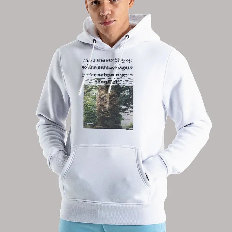 Unisex Hoodie White When She Sucking On Your Nuts Funny Shirt
