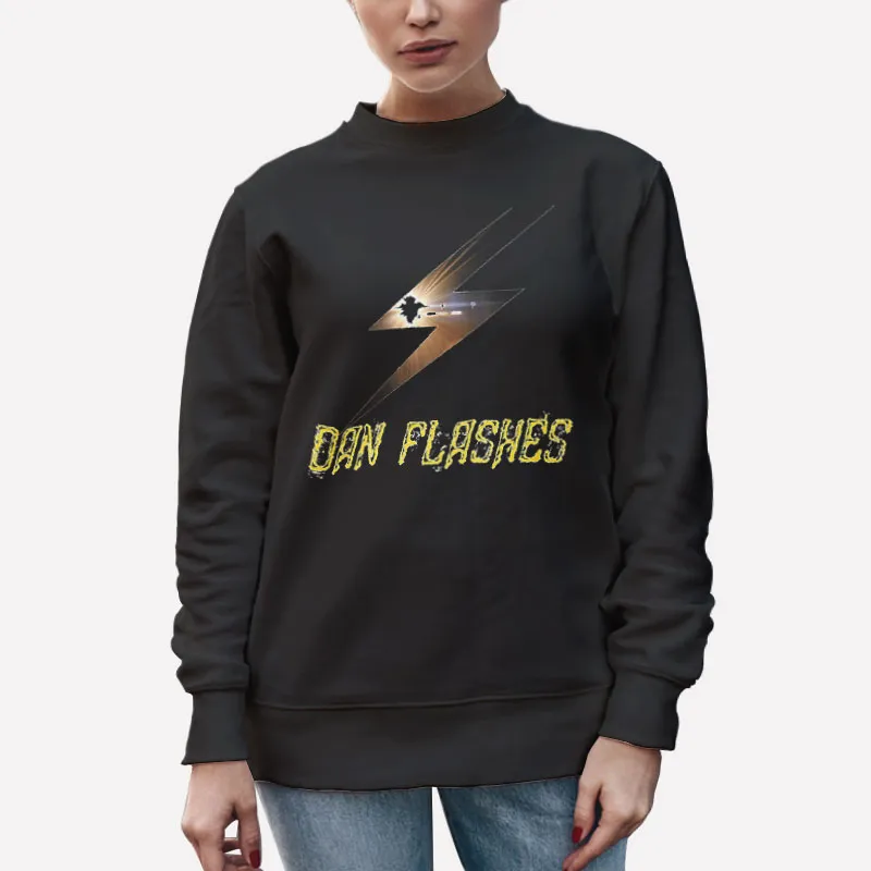 Unisex Sweatshirt Black 90s Vintage Dan Flashes Shirt