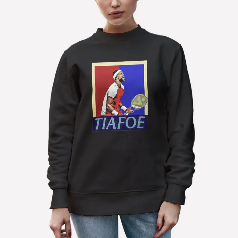 Unisex Sweatshirt Black 90s Vintage Tennis Frances Tiafoe Shirt