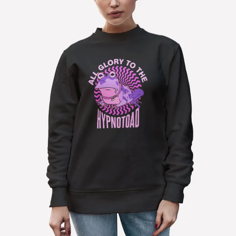 Unisex Sweatshirt Black All Glory To The Tcu Hypnotoad Hoodie