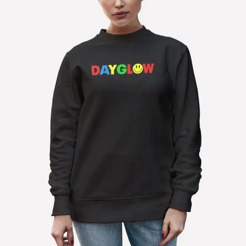Unisex Sweatshirt Black Dayglow Merch Smiley Logo Shirt