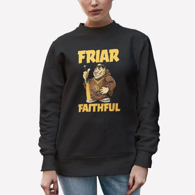 Unisex Sweatshirt Black Friar Faithful Swag Chain San Diego Baseball Shirt