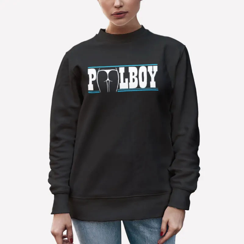 Unisex Sweatshirt Black Funny Booty Pool Boy Shirt
