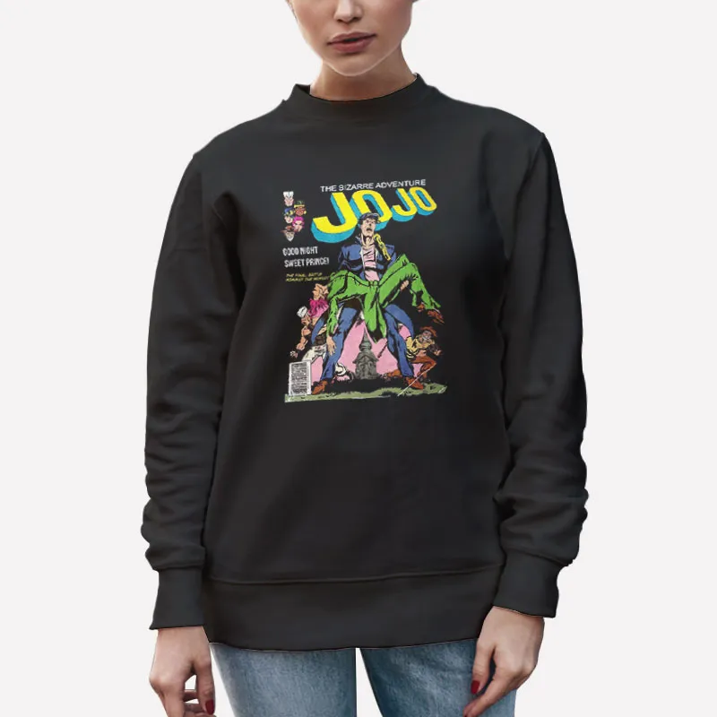 Unisex Sweatshirt Black Harajuku Jojo Bizarre Adventure Japanese Anime Shirt