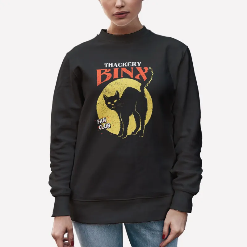 Unisex Sweatshirt Black Hocus Pocus Black Cat Fan Club Halloween Thackery Binx Shirt
