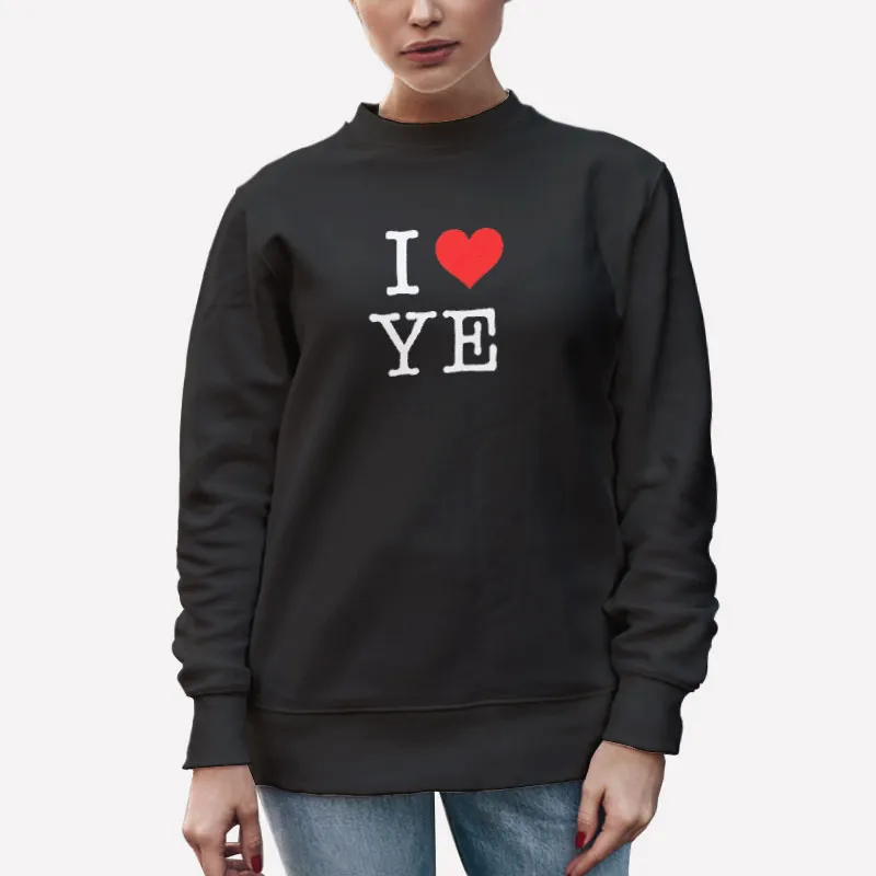 Unisex Sweatshirt Black Inspired I Heart Kanye T Shirt