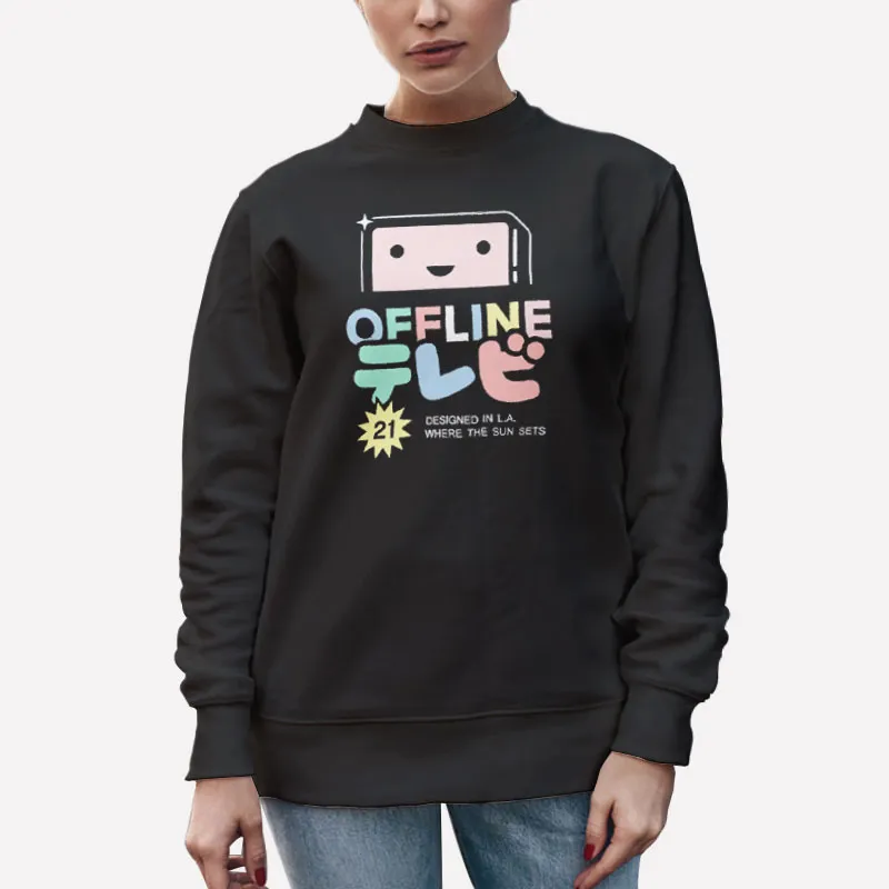 Unisex Sweatshirt Black Japanese Offline Tv Merchandise Shirt