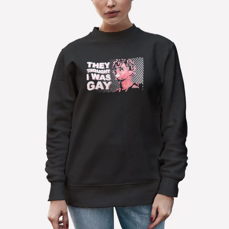 Unisex Sweatshirt Black Playboi Carti They Thought I Was Gay Shirt