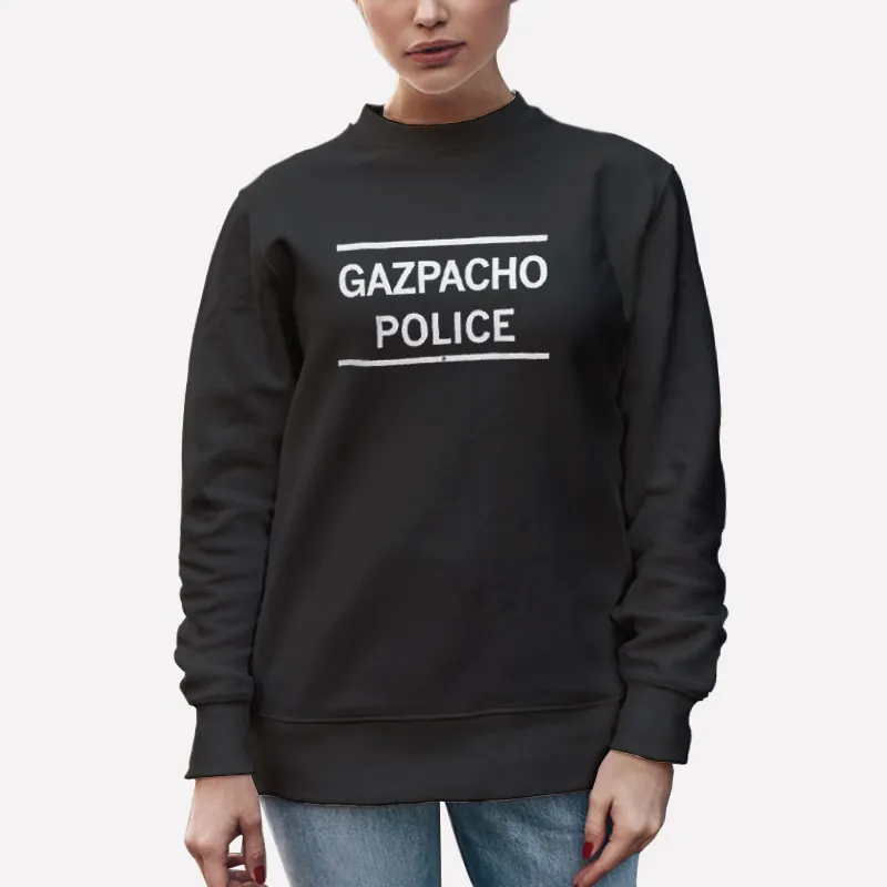 Unisex Sweatshirt Black Protect And Serve Soup Gazpacho Police T Shirt