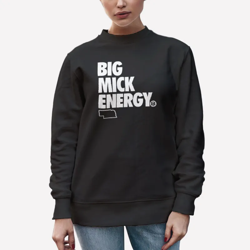 Unisex Sweatshirt Black Red Revival Big Mick Energy Shirt