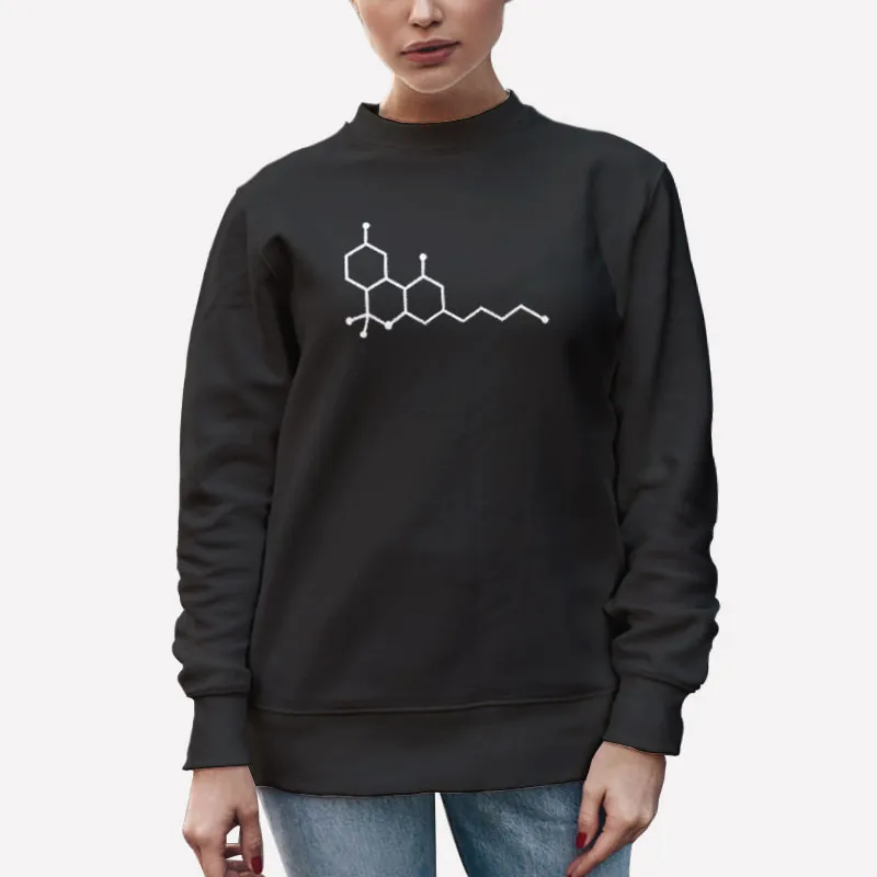 Unisex Sweatshirt Black Thc Molecule Science Chemistry T Shirt