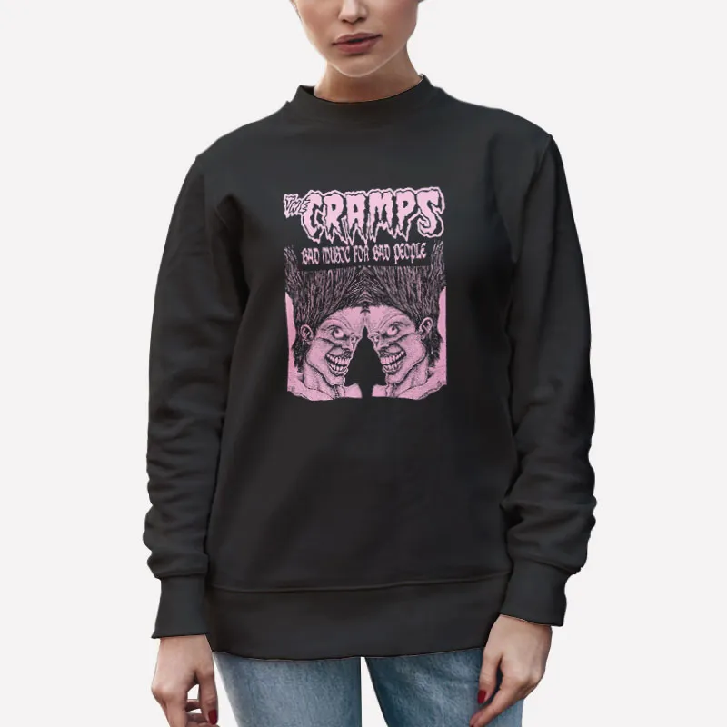 Unisex Sweatshirt Black Vintage 80s The Cramps Punk Rock Shirt