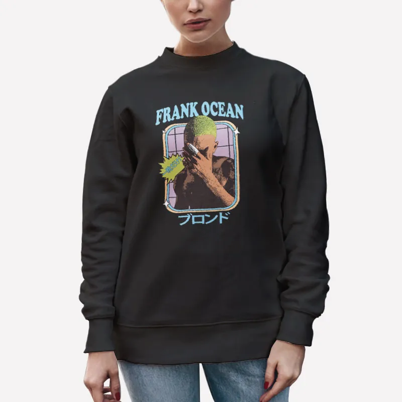 Unisex Sweatshirt Black Vintage 90s Style Frank Ocean Blond Japan Style Shirt