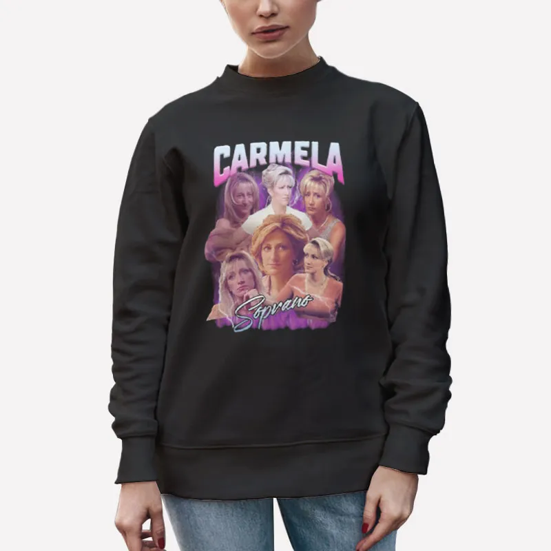 Unisex Sweatshirt Black Vintage Carmela Soprano T Shirt