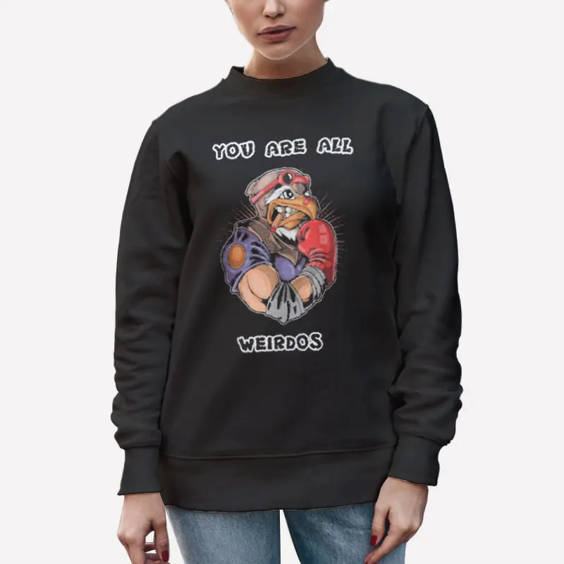 Unisex Sweatshirt Black Vintage Eagle Sam You Are All Weirdos T Shirt