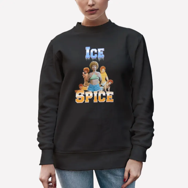 Unisex Sweatshirt Black Vintage Hip Hop Ice Spice Hot Shirt