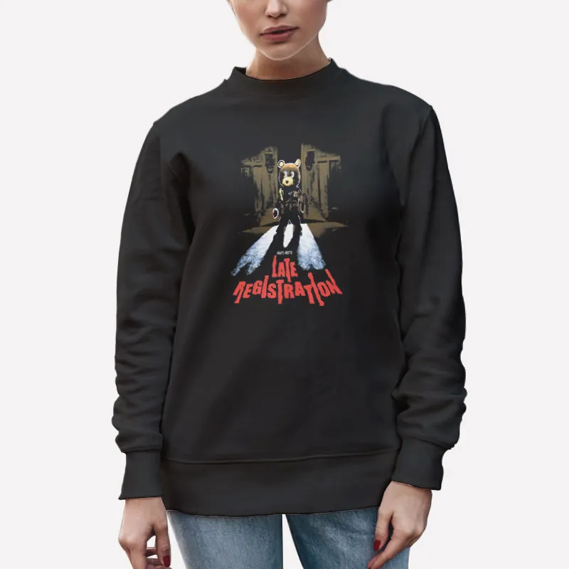Unisex Sweatshirt Black Vintage Kanye West Late Registration Shirt