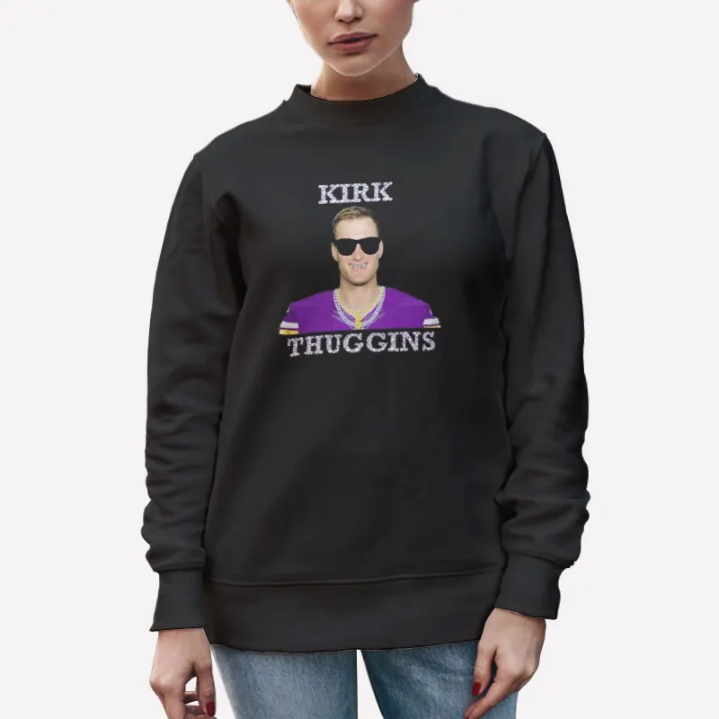 Unisex Sweatshirt Black Vintage Minnesota Football Fan Kirk Thuggins Shirt