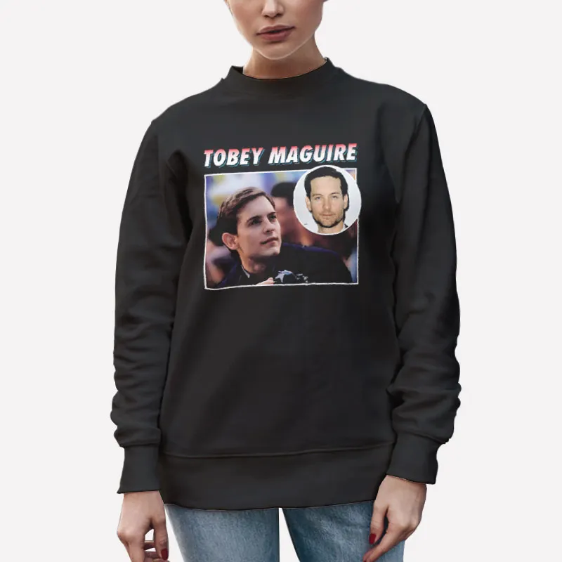 Unisex Sweatshirt Black Vintage Spiderman Tobey Maguire Shirt