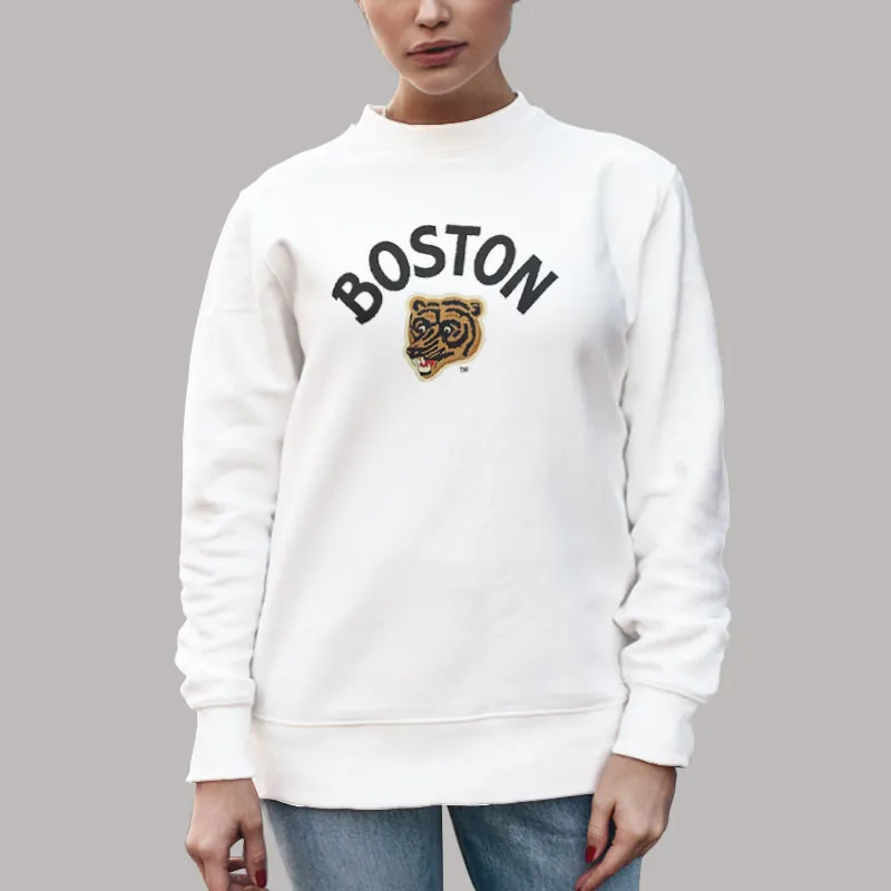Unisex Sweatshirt White Bruins Meth Bear Boston Shirt