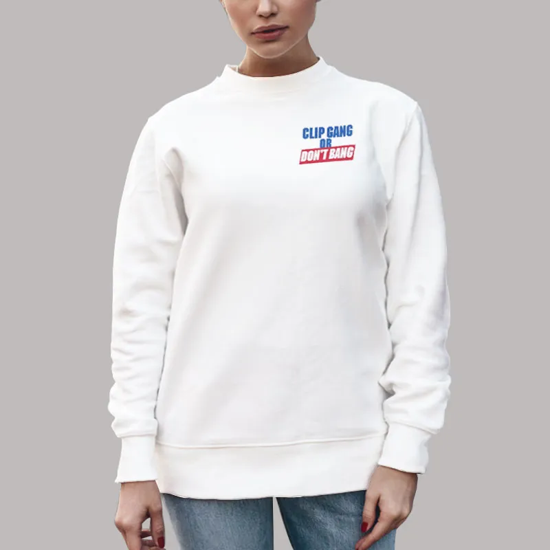 Unisex Sweatshirt White Kawhi Leonard Clip Gang Or Dont Bang Hoodie