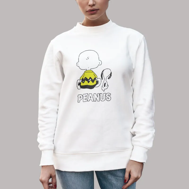 Unisex Sweatshirt White Parody Snoopy And Chalie Brown Peanus Shirt