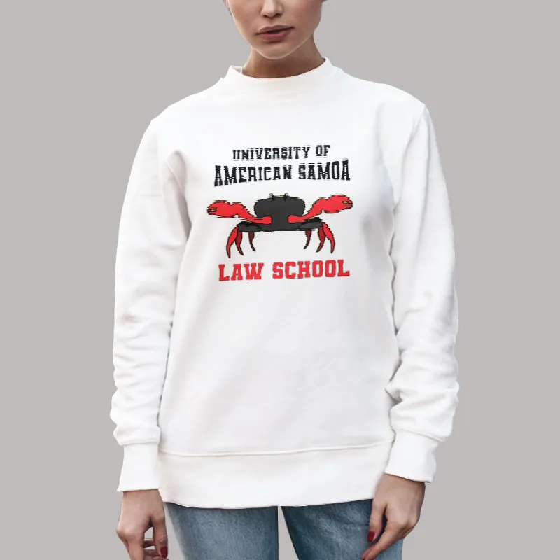 Unisex Sweatshirt White University Of American Samoa Land Crabs Law School Shirt
