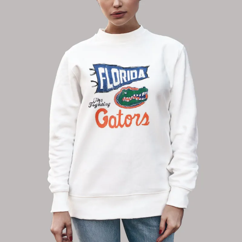 Unisex Sweatshirt White Vintage Florida Gators Moscot Shirt