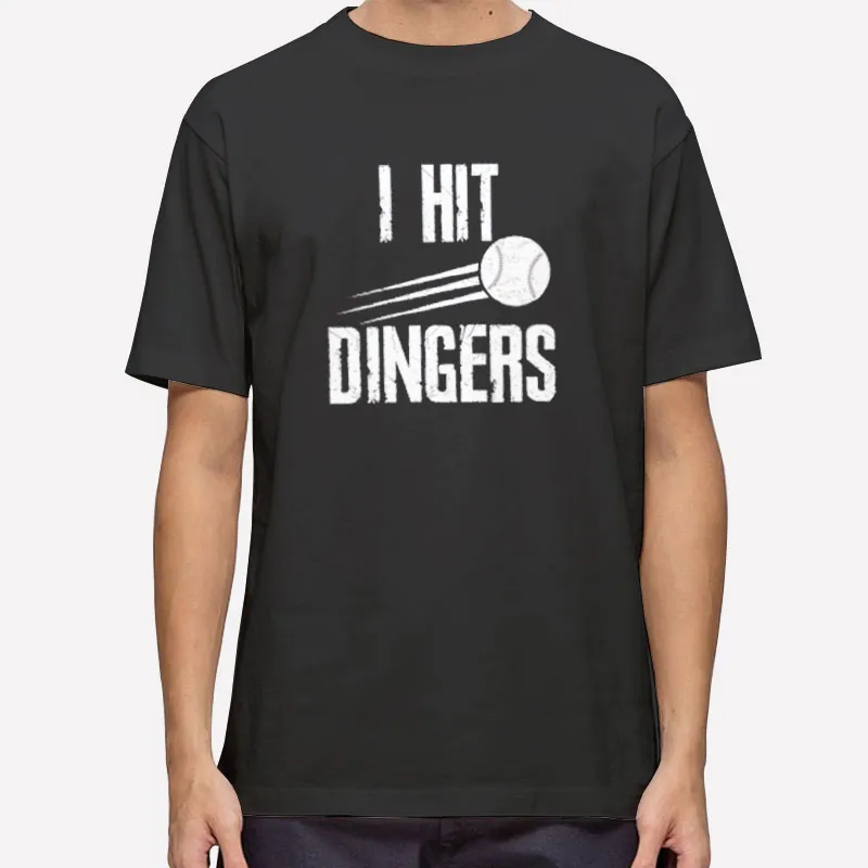 Vintage Baseball I Hit Dingers Kid Shirt