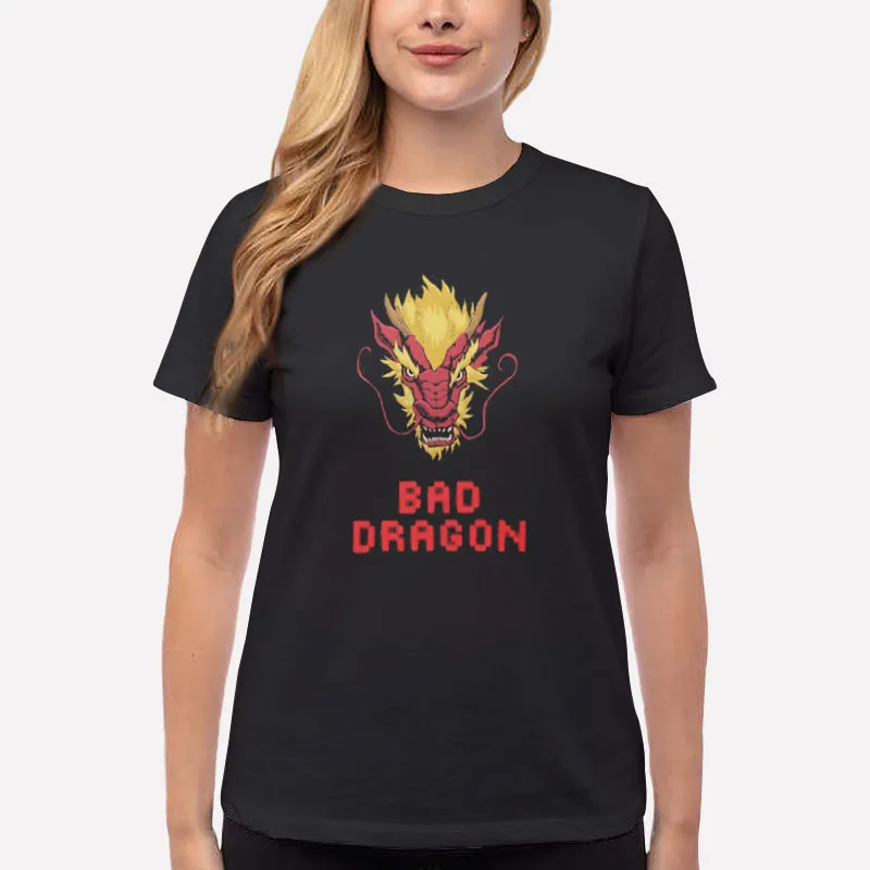 Women T Shirt Black Bad Dragon Merch Bad Red Dragon Shirt