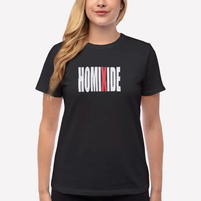 Women T Shirt Black Funny Carti Homixide Shirt