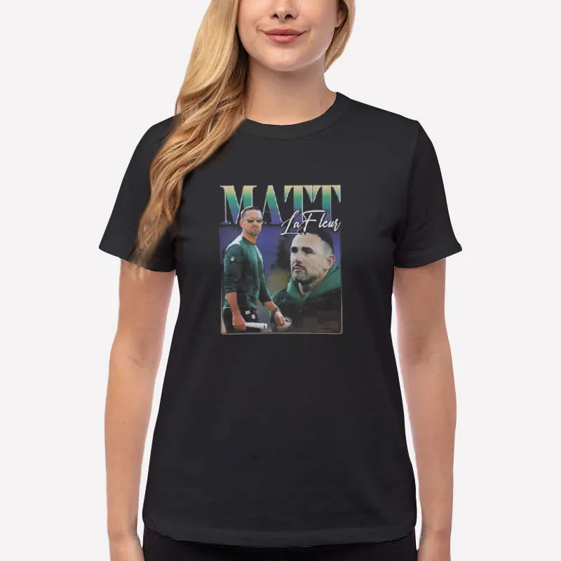 Women T Shirt Black Green Bay Packers Matt Lafleur Shirt
