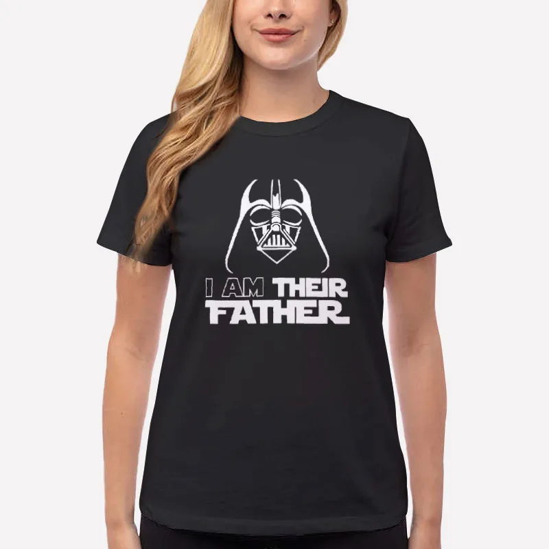 Women T Shirt Black Happ Father's Day I Am Their Father Shirt
