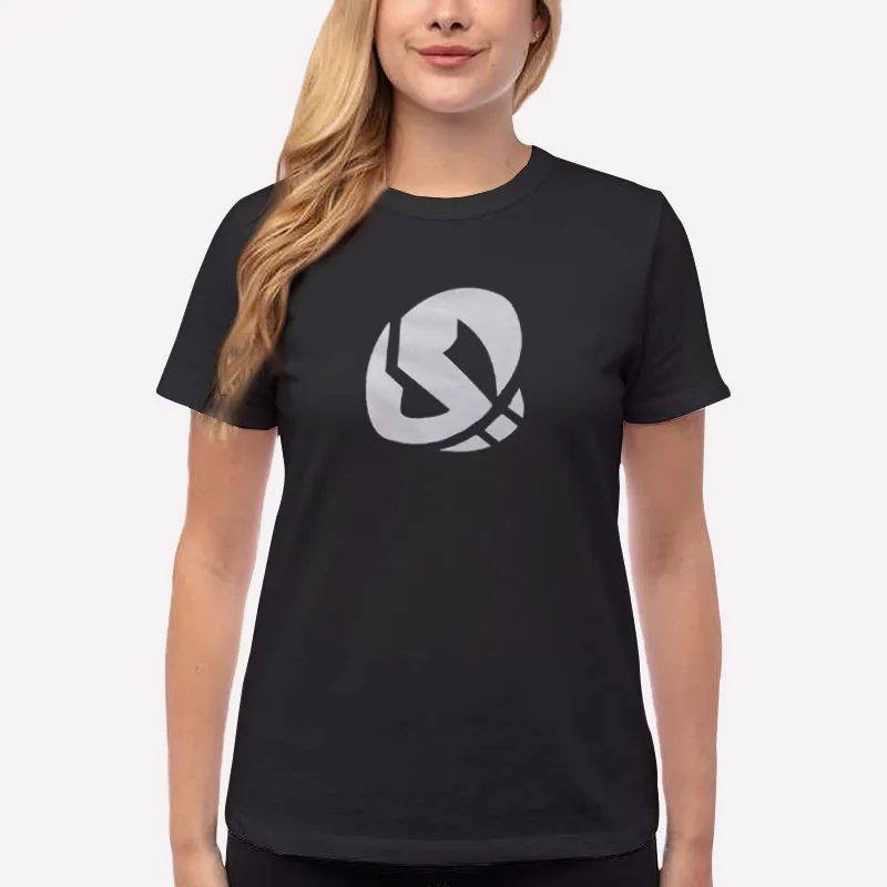 Women T Shirt Black Team Skull Symbol Inspired T Shirt
