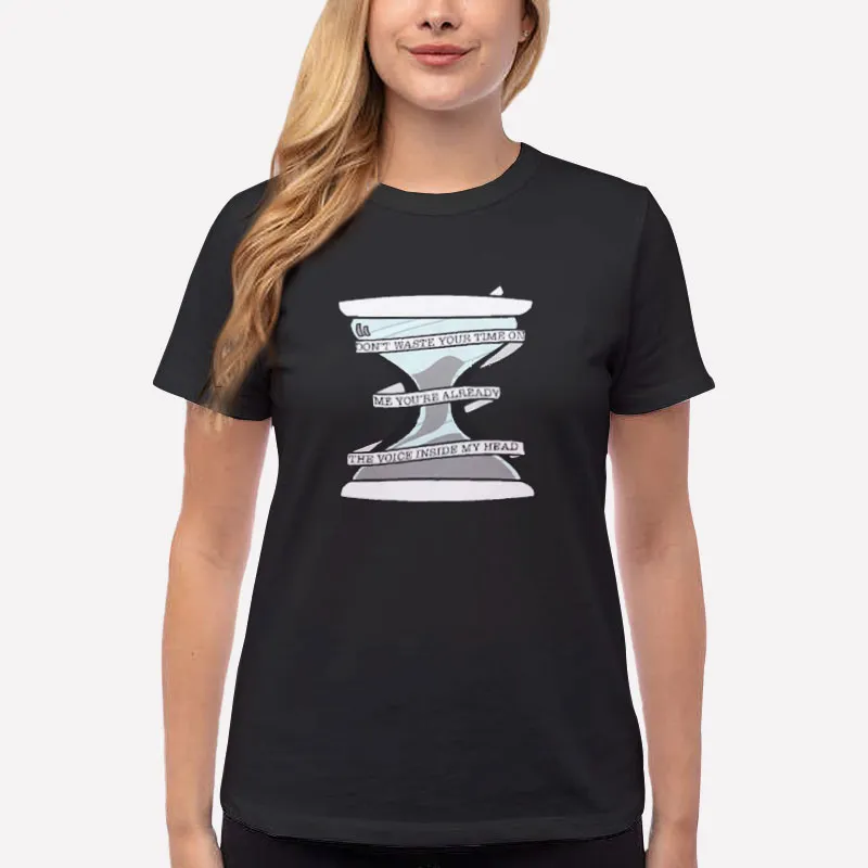 Women T Shirt Black The Hourglass Don't Waste Your Time On Me Shirt