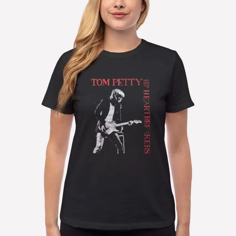 Women T Shirt Black Tom Petty Merch And The Heartbreakers Shirt
