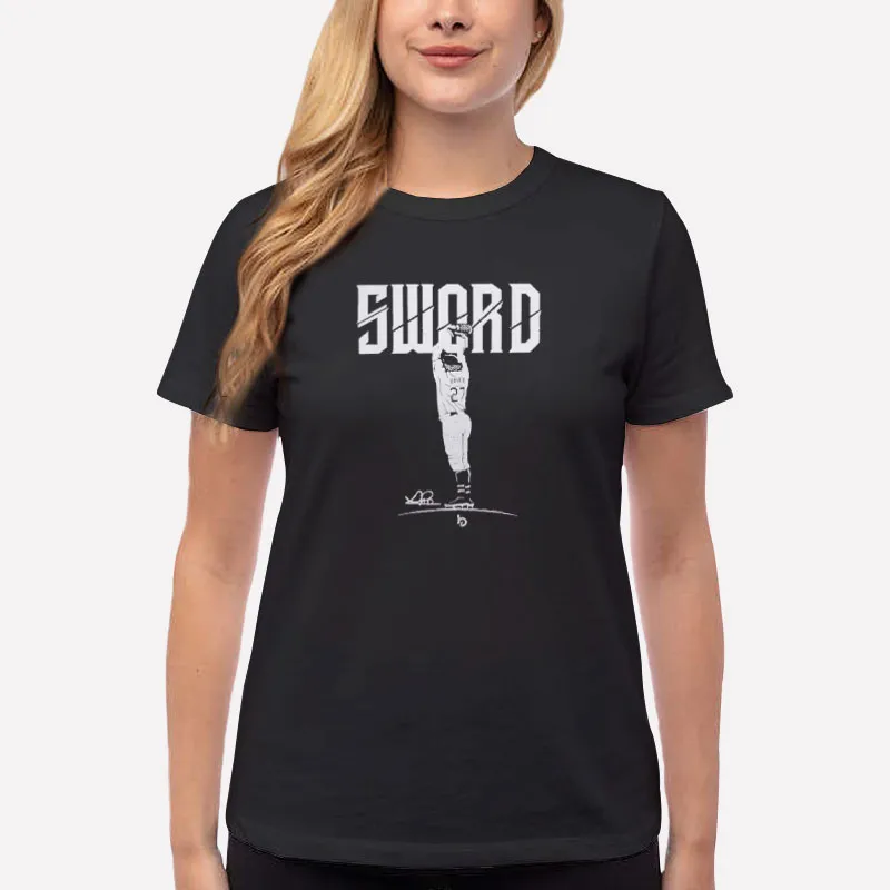 Women T Shirt Black Trevor Bauer Sword Merch Shirt