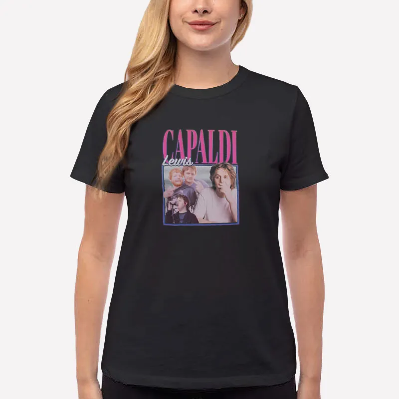 Women T Shirt Black Vintage 90s Bootleg Capaldi Lowis Shirt