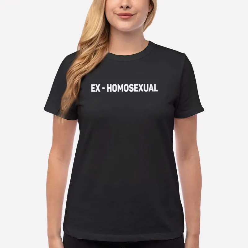 Women T Shirt Black Vintage Ex Homosexual Shirt