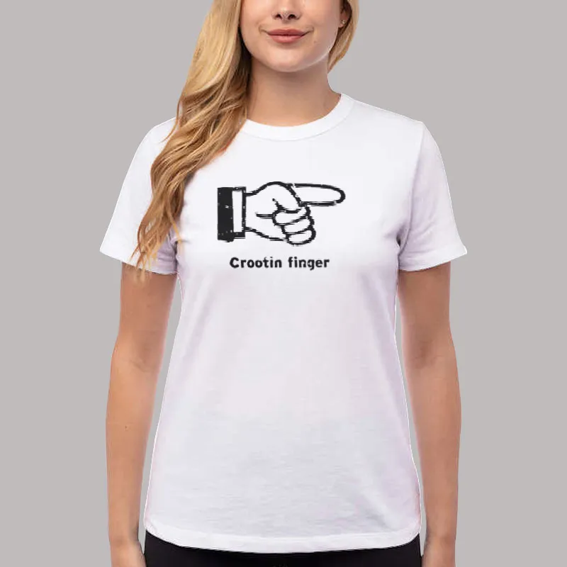 Women T Shirt White Auburn Football Crootin Fingers Shirt