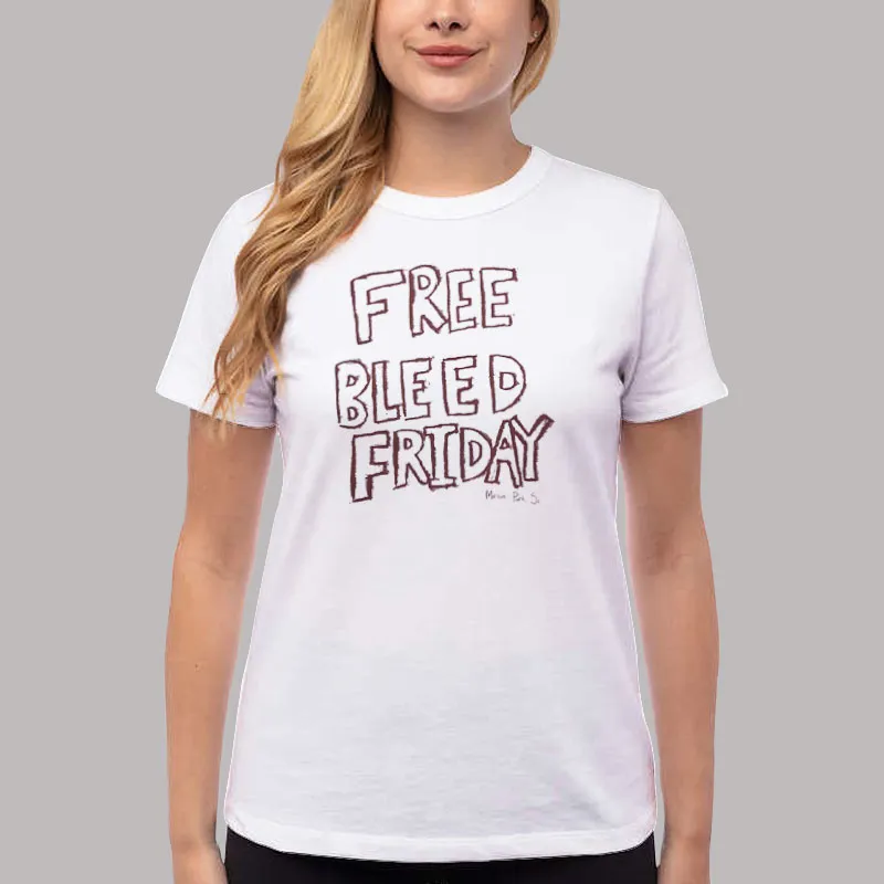 Women T Shirt White Free Bleed Friday Marcus Pork Shirt