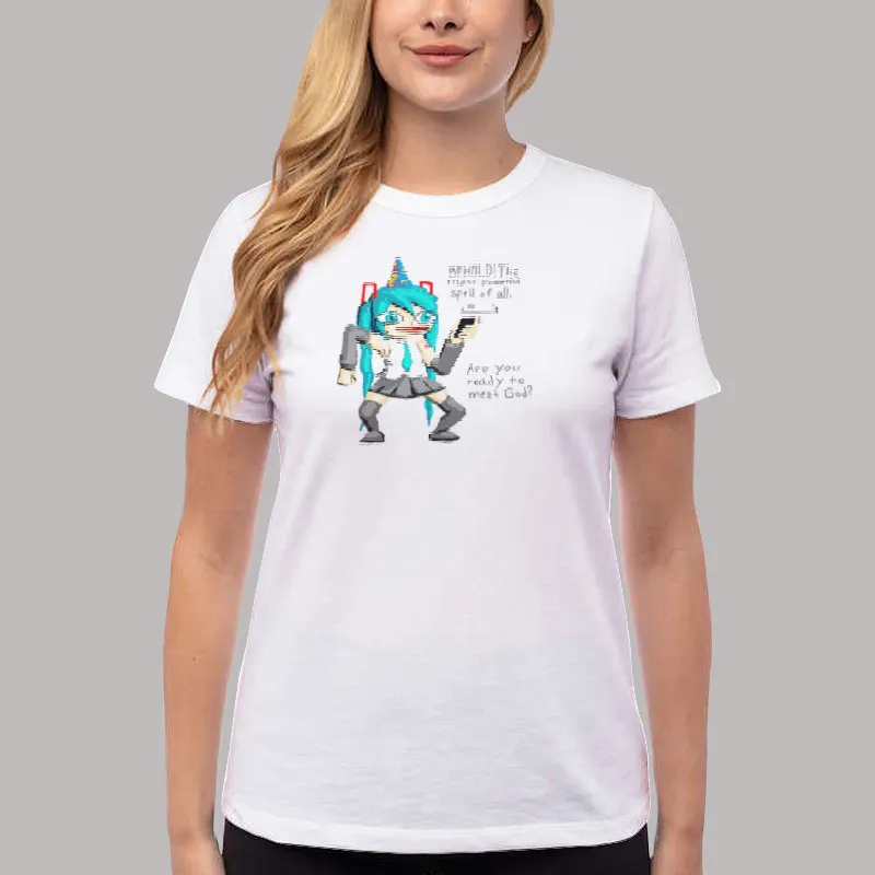 Women T Shirt White Miku Teams Up With Kermit To Behold The Most Powerful Spell Of All Shirt