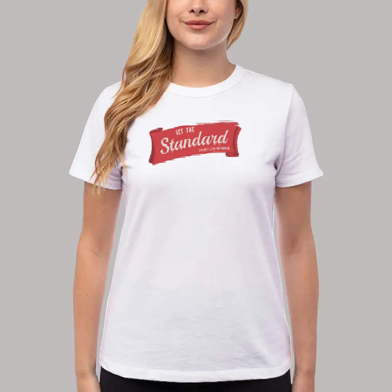Women T Shirt White Relentless Initiative Set The Standard Shirt