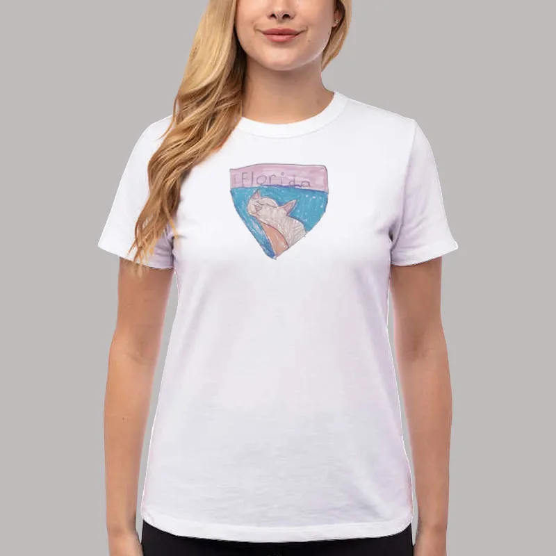 Women T Shirt White Vibing Panther Florida Shirt