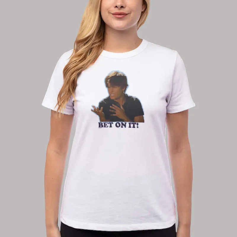 Women T Shirt White Zac Efron Troy Bolton Bet On It Shirt