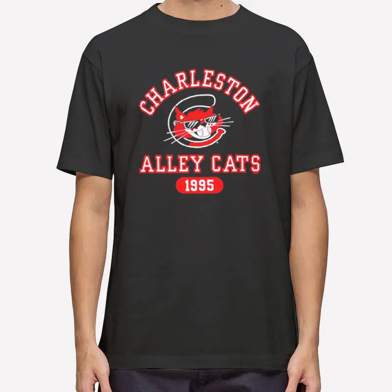 Charleston Alley Cats Al E Cat Logo 1995 Shirt